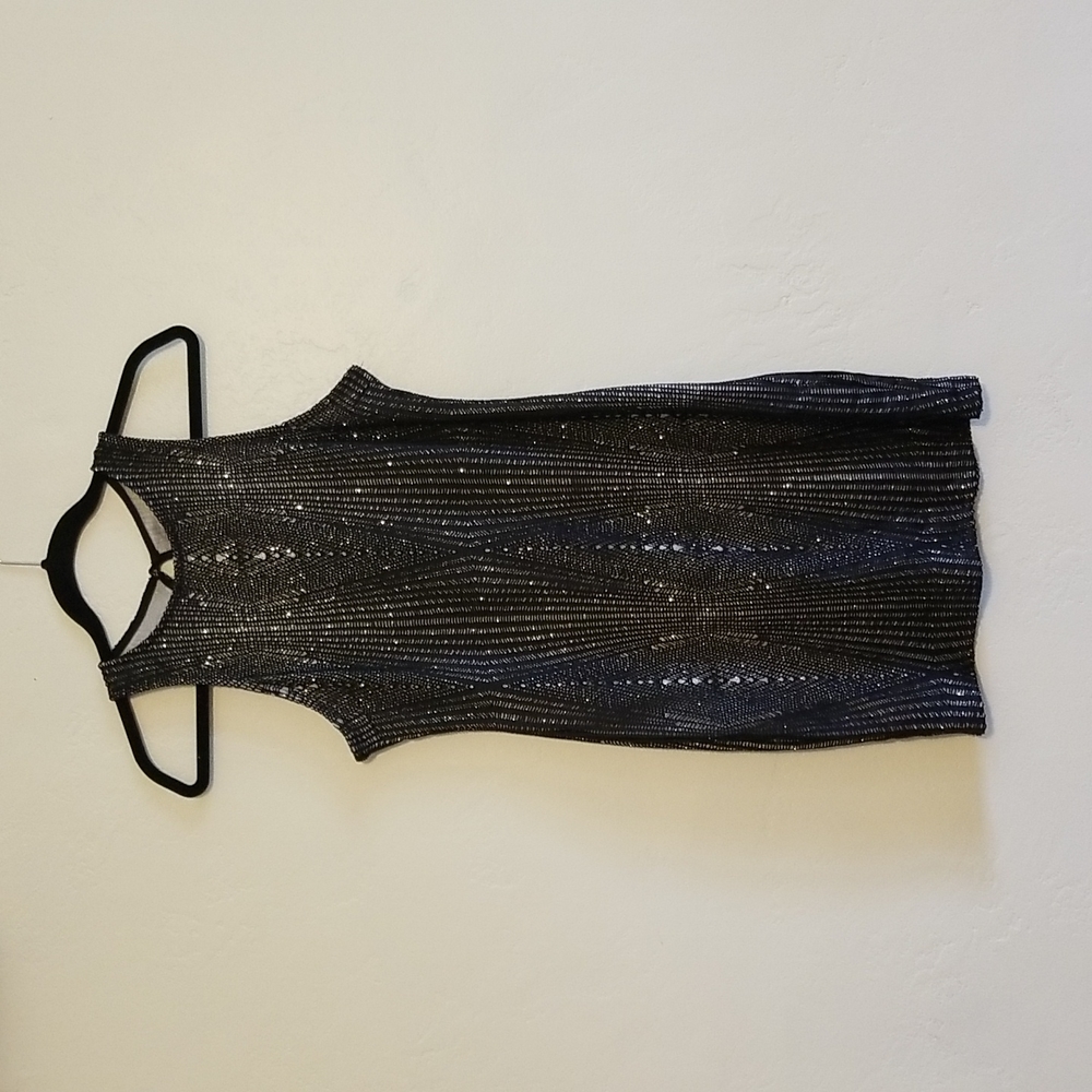 Junior's Large Silver and Black Dress